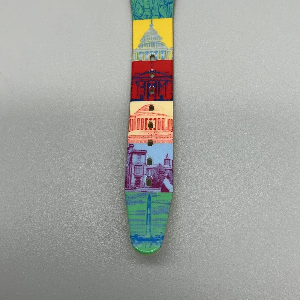 National Archives Capital Landmarks Mens Watch 35mm Blue Dial Multicolor Strap